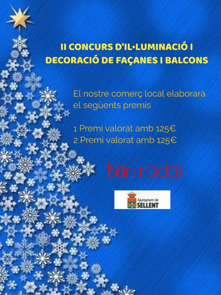 Cartell del segon concurs d'il·luminació i decoració de façanes i balcons